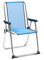 Solenny Klappbarer Strandstuhl mit hoher Rückenlehne, 55 x 53 x 89 cm, Blau, waschbarer Stoff und Stabilisatoren für mehr Sicherheit, hergestellt aus Aluminiumrohr