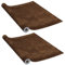 vidaXL 2X Türfolie Selbstklebend Holzoptik Opak Klebefolie Möbelfolie Tür Folie Dekofolie Türaufkleber Türtapete Dunkle Eiche 210x90cm PVC