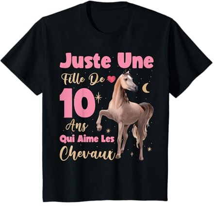 Juste une fille de 10 ans qui aime les chevaux cavalière T-Shirt