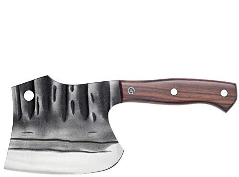 Martillo forjado Hacha 5CR15MOV Cuchillo de la cocina de acero inoxidable con mango de ébano cuchillo de cocina (Color : Classic)
