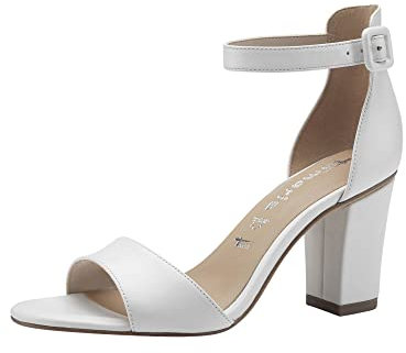 Tamaris Damen 1-1-28326-20 Sandale, Weiß White 100, 41 EU