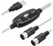 AMIUHOUN USB MIDI Kabel Adapter, USB Typ A Stecker auf MIDI DIN 5 Pin In-Out Kabel Schnittstelle mit LED Anzeige für Musik Tastatur