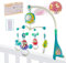 Cot Mobiles for Babies, AolKee 360°Rotating Baby Musical Cot Mobile with Lights, Hanging Rotating Rattles, Remote Control Music Box, Timing Function, Baby Mobile Toy for Newborn 6 12 24 Months