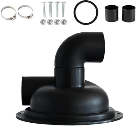 YWJLQH Vakuum Staubabscheider, Staubsammler mit Ellenbogen, Sägemehl, DIY, Langlebig, Spanplatte, Wiederverwendbar, Zyklonabscheider Abdeckung, Zyklon, Schwarz