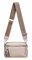 ITALYSHOP24 DAMEN TASCHE Cross Over Body Bag Brusttasche Umhängetasche Schultertasche Brieftasche Smartphone Geldtasche Abend Handy Clutch Bronze 2xFach