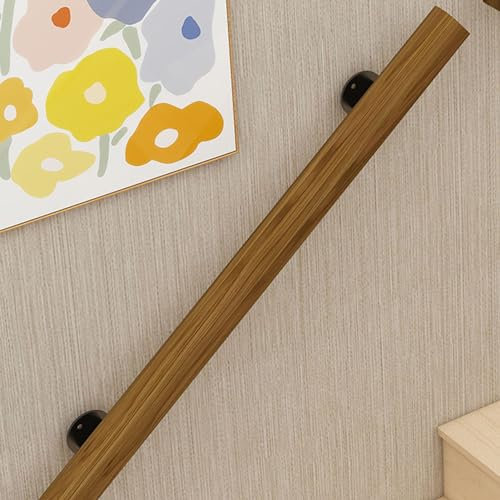 Pasamanos Para Escaleras Pasamanos Escalera de Madera Barandilla de Escalera Interior Antideslizante Barandillas de Seguridad para Ancianos Niños Lofts Jardín (40cm)