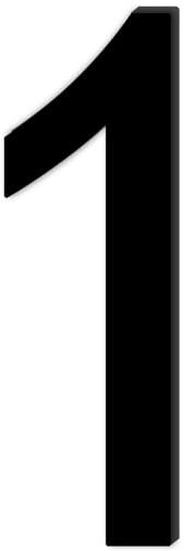 1 Pièces Autocollant Chiffre Numéro 1 Noir,Numéro de Maison autocollant,Numéro de Porte Autocollant en Acrylique,pour Bureaux,Boîte Aux Lettres,Porte,Garage(9.6 cm)