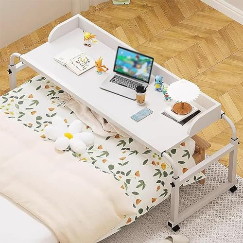 Mesa sobre la Cama Mesa sobre la Cama de Altura Ajustable con Ruedas para computadora portátil, Mesa para Silla de estación de Trabajo para computadora de 65-95 cm - Mesa sobre la Cama