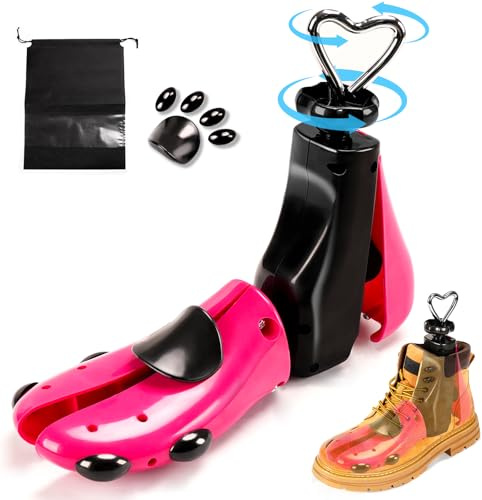 x-vesolje Barella per scarpe da donna e uomo, 2 vie, lunghezza e larghezza, estensore per scarpe unisex per piedi larghi, S (Donna Taglia 6-10, Uomo 5-9 ) 1 Pz Rosso, 5-9 M US, 6-10 W US