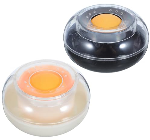 EXAOMBLE 2 Pezzi Umidificatore per Dita per Documenti e Carta senza Perdita Ricarica Facile in Plastica 8x8x4,5cm per Sportelli Bancari e Ufficio