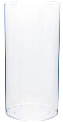 Royal Imports Plastic Cylinder Flower Vase Non-Breakable Acrylic 8 Clear