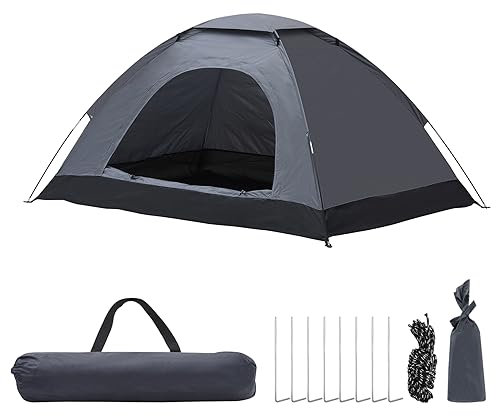 TUKAILAI Camping Zelt, 3 Mann Personen Instant-Zelt, Wasserdichtes Winddichtes Kuppelzelt, Pop Up wurfzelt, Lagerzelt Mobile Outdoor Zelt für Camping & Beach, mit Tragetasche 200 x 150 x 115 cm