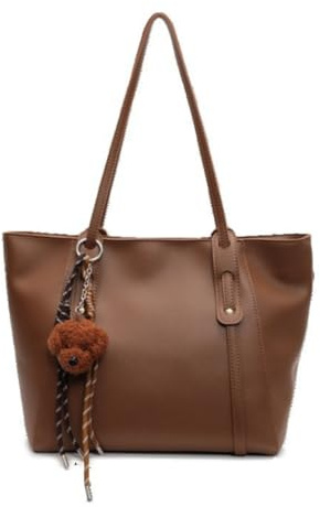 Hixingo Borsa Tote da Donna Borse a Tracolla Spalla Grande Elegante Borsa Shopper Multitasche Borsa da Lavoro Donna per Scuola, Lavoro, Casual & Work, Uso Quotidiano (marrone,38 * 27 * 16cm)