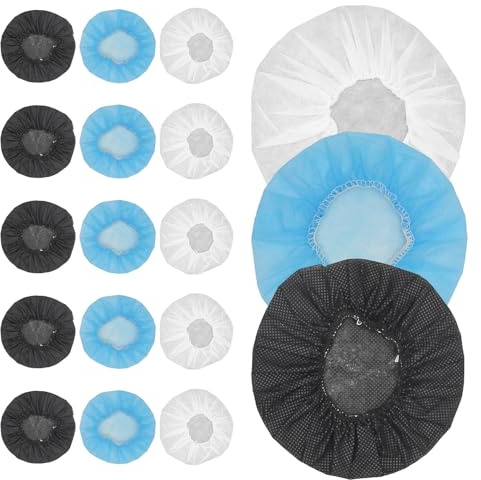 Kisangel 300 Pezzi Copriauricolari Non Tessuto per Cuffie Over-Ear Protezioni Monouso per Padiglioni Auricolari da Gioco e Palestra Coperture Traspiranti Antiscivolo per Gaming e