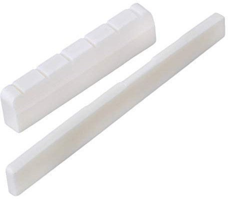 6 Saiten Gitarrenteile Knochen Steg Sattel Sattel Mutter Set 80 mm & 50 mm für Konzertgitarre