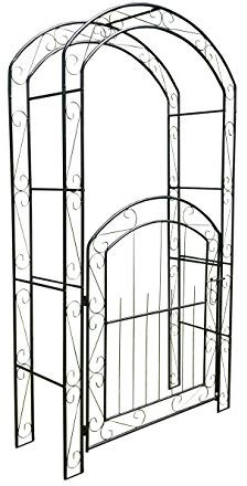 Selections Metal Windsor Garden Arch with Gate and Fixing Pegs
