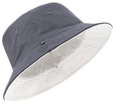 Zylioo XL Reversibel Bucket Hat Große Doppelseitig Anglerhut Beidseitig Fischerhut Sonnenhut Sommerhut Herren Eimerhut Für Kopf