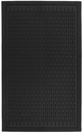 SrS Rugs® Rubber Mats Outdoor Entrance Non Slip Anti Fatigue Drainage Holes (Rubber Vertical, 90cm x 150cm)