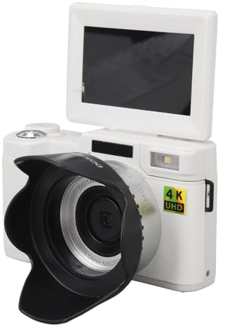 Smart Digitalkamera, FHD 4K 48 MP Vloggningskamera med 3-tums Vändskärm, Antiskakfunktion för Ansiktsförsköning med Autofokus 16x Zoom Kompaktkamera för Tonåringar Nybörjare