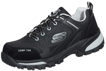 Skechers Men's Galton Pending Construction Boot, negro, gris, 41 EU