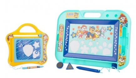 Pour pat patrouille - pack 2 ardoises magiques chiots heros du sauvetage - tablette dessin magnetique enfant - set creatif avec carte