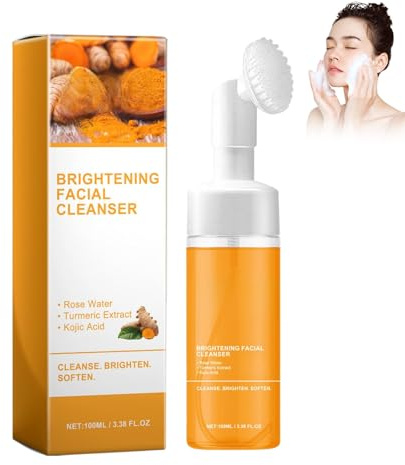 Wonsters 100ml Nettoyant visage au curcuma, Turmeric Facial Cleanser,Gentle Facial Cleanser pour le nettoyage du visage Au curcuma et à la niacinamide