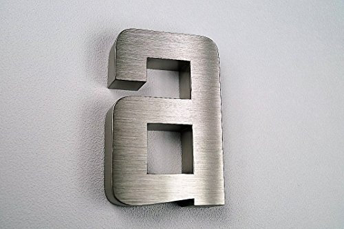 3D Hausnummer Buchstabe a Edelstahl rostfrei witterungsbeständig Hca15cm aus gebürstetem Edelstahl V2A erhältlich:0 1 2 3 4 5 6 7 8 9 a b c d