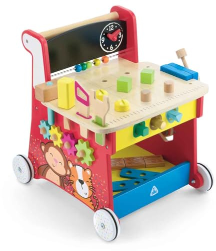 Early Learning Centre Wooden Activity Workbench, Imaginative Play, Hand Eye Coordination, Physical Development, Kids Toys for Ages 12 Month, Amazon Exclusive
