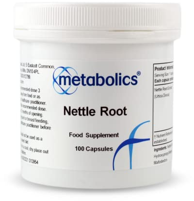 Nettle Root – 100 Vegan Capsules | Urtica dioica Extract for Prostate, Urinary, Inflammation & Immune Support | Additive‑Free | UK Made | Metabolics