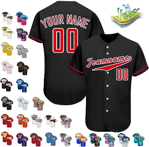 Benutzerdefinierte Baseball-Trikots, Personalisierte Baseball-Shirts, Individuelle Baseball-Shirts FüR MäNner, Frauen, Jugendliche