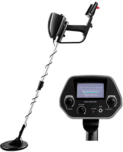 TANGZON Metal Detector for Adults Professional, Stem Adjustable High Sensitivity Treasure Finder with Waterproof Search Coil, LCD Display, DISC/Pinpoint/All Metals Mode (3 Modes)