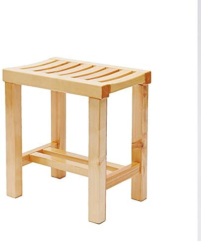 SIMPZON Wooden Shower Bench - Indoor/Outdoor, Courtyard/Garden, Sauna, Elderly & Disabled Friendly