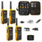 DC DECROSS 93 Walkie Talkie, Woki Toki Radio Professionali fino a 10 km, PMR 446 16 canali, VOX, torcia, IP67, resistente alle intemperie, vivavoce, auricolari, batteria ricaricabile (4 pezzi)