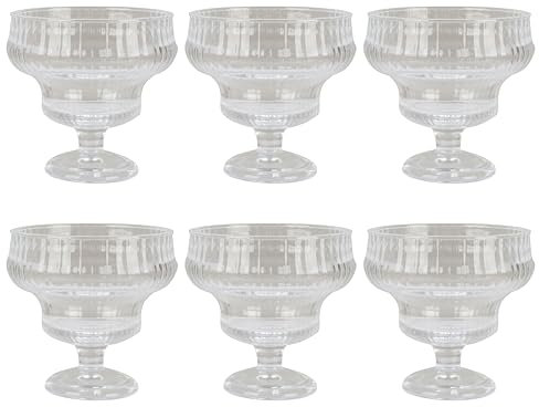 Dessertgläser mit Fuß 12er Set und Löffel,Eisbecher Glas,Große Eisschalen 300 ml Dessertschalen für Tiramisu, Panna Cotta, Trifle Parfait Eis, Pudding Schalen, Joghurt-Müsli, Obst,und Schichtdesserts