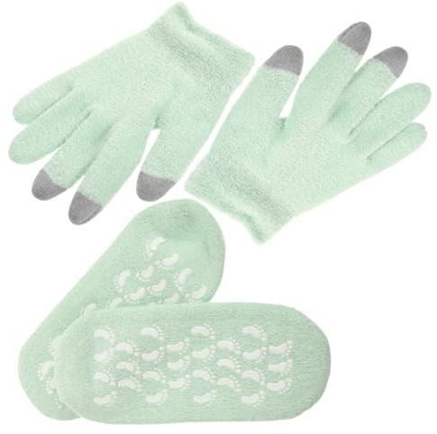 HAPINARY Feuchtigkeitsspendende Handschuhe Für Trockene Hände Gelhandschuhe Für Handpflege Feuchtigkeitssocken Für Füße Spa-zubehör Wiederverwendbar