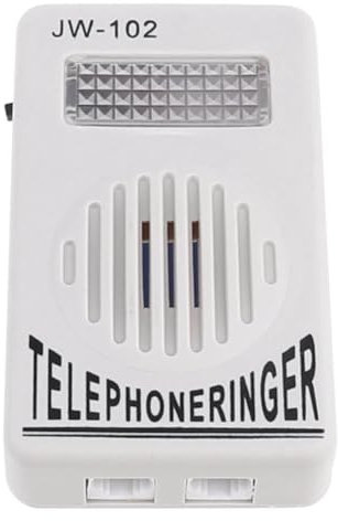 Cpolebev Telephone Ringer Phone Amplifier Wall Ring Speaker Strobe Light Flasher Bell Extra-Loud Sound