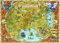 Vintage Treasure Maps Jigsaw Puzzles for Adults 1000 Pieces, Watercolor Pirate Map of Fantasy World with Dragons 1000 Piece Jigsaw Puzzle, Difficult Impossible, 19.5 x 27.5 Inch