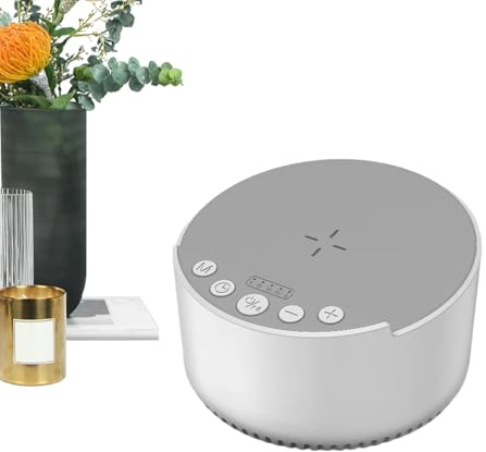 Wireless Charger Speaker, Charging Station with Sleep Noise Sound Machine, 3.94x3.94x2.25 inches Portable Speaker for Phone, Business Trips, Study Rooms, Travel, Beach, Party, Camping