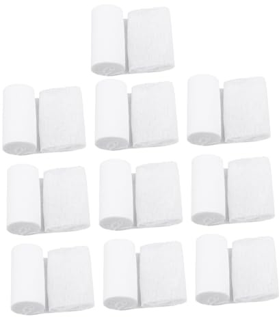NOLITOY 10pcs 8x600cm Gauze Rolls Compression Wraps First Aid Dressing Bandage for Emergency Wound Care Training and Sports Use
