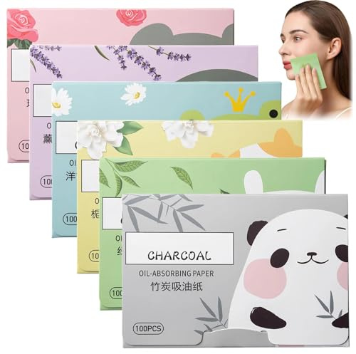 600PCS Oil Blotting Sheets for Face - Blotting Paper for Oily Skin, Portable Oil Absorbing Sheets for Makeup, Unisex & All Skin Types, Daily Use