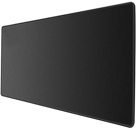 JIALONG Tappetino Mouse Gaming, Grande Mouse Pad XXL 900x400mm Confortevole, Lavabile, Antiscivolo Tappetino Scrivania Supporto per Ufficio Computer, Tastiera PC Gaming - Nero