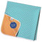 TotsAhoy! Non Slip Splash Mat for Under Highchair - Floor Protector & Play Mat - Waterproof Non Slip - Great for Baby, Craft, or Play (Aqua Chevron)