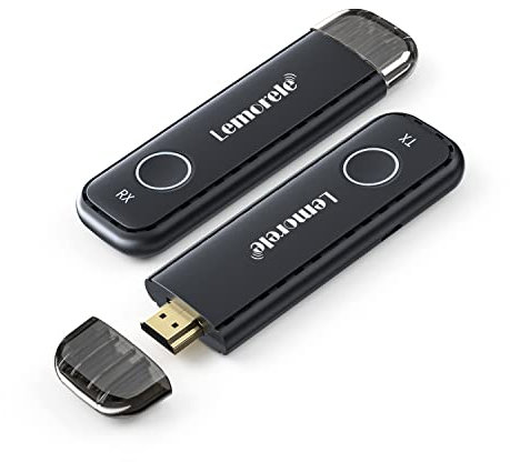 HDMI Wireless Transmitter and Receiver, Lemorele 165FT/50M HDMI Funkübertragung Supports 8 TXS to 1 RX for Streaming Neflix/TikTok/YouTube von Laptop, PC zu HDTV/Projektor