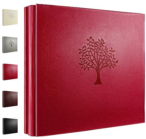Photo Album 6x4 600 Pockets Photos, Leather Cover Large Picture Albums Holds 600 Horizontal and Vertical Photos
