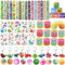 LATERN 58 Pezzi Riempitrici per Sacchetti da Festa per Bambini, Bomboniere Colorate con 12 Molle, 16 Fasce Schiaffo, 10 Palline Rimbalzanti, 10 Portachiavi, 10 Tatuaggi Temporanei - per Premi Regalo