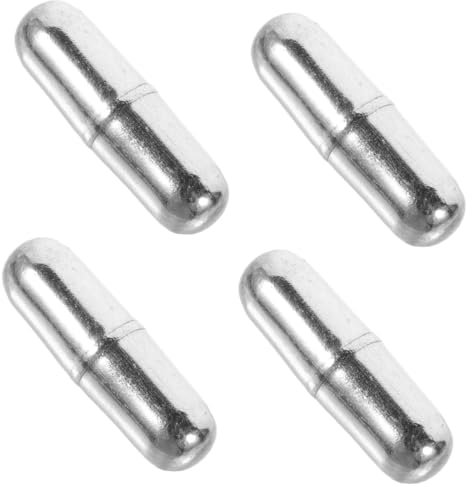 JECOMPRIS 4pcs Stainless Steel Rod Stirrer Powerful Magnets Magnetic Stirrer Bar for Laboratory Use