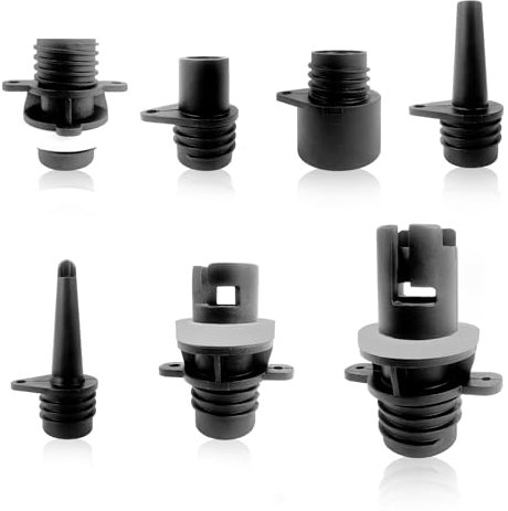 Lechengjia Sup Pumpe Adapter Kit, 7 Luftventil Düsen Elektrische Sup Luftpumpe Zubehör Ersatzteile Aufblasbarer Adapter für Schlauchboot für Aufblasbares Stand Up Paddle Board Schlauchboote Zelt Pool