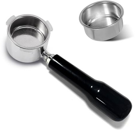 51mm Bottomless Portafilter, 3 Ears Portafilter with Espresso Filter Basket and ABS Handle Suitable for Delonghi EC680 EC685 Coffee Machine
