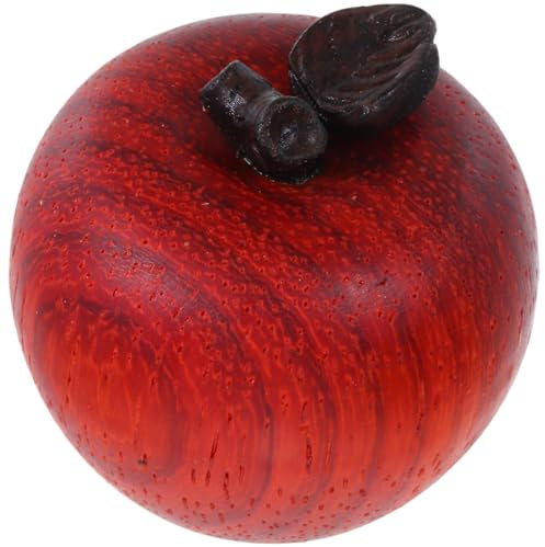 Alipis Fruit Artificiel Bois Sculpté Décoration Réaliste pour Photographie Et Fêtes Petite Pomme Bois pour Décor De Maison Et Accessoire De Table