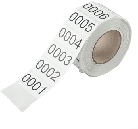 Fauhapyway Plant Label Roll Number Stickers 0001-1000 Consecutive Inventory Labels For Indoor Outdoor Storage Organization 40X20mm Plant Label